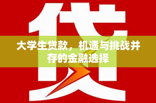 从化大学生贷款，机遇与挑战并存的金融选择