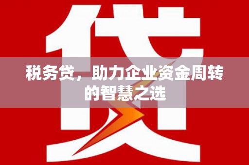 从化税务贷，助力企业资金周转的智慧之选