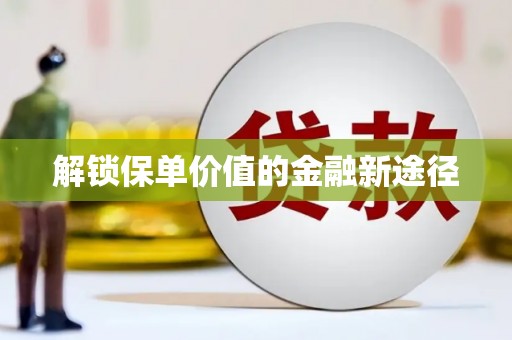 从化解锁保单价值的金融新途径