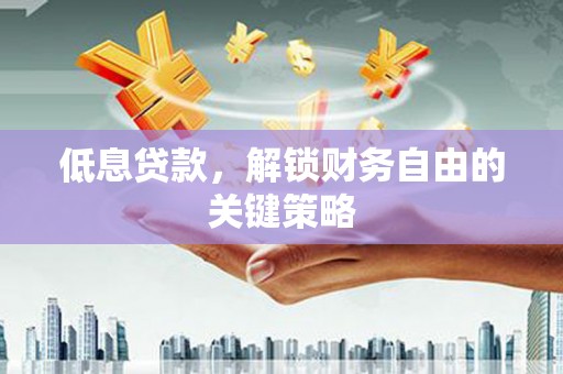 从化低息贷款，解锁财务自由的关键策略