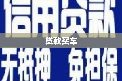 从化贷款买车