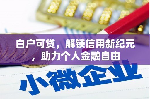 从化白户可贷，解锁信用新纪元，助力个人金融自由