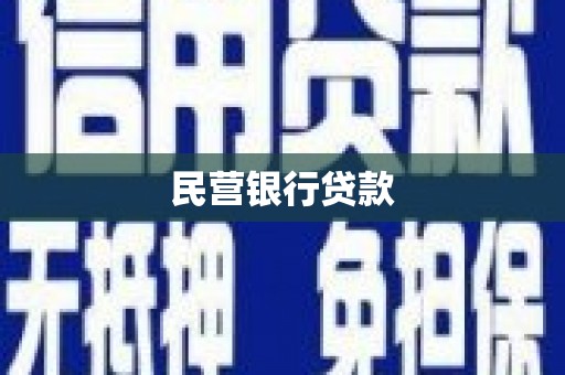 从化民营银行贷款
