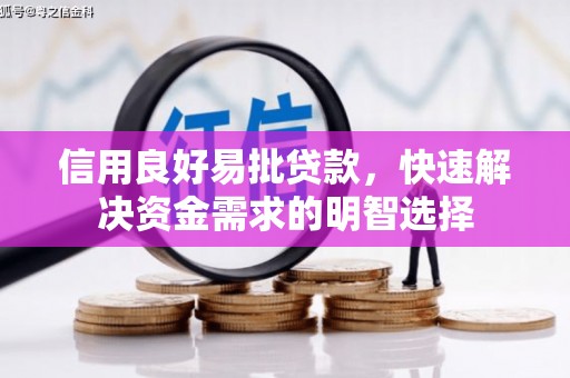 从化信用良好易批贷款，快速解决资金需求的明智选择