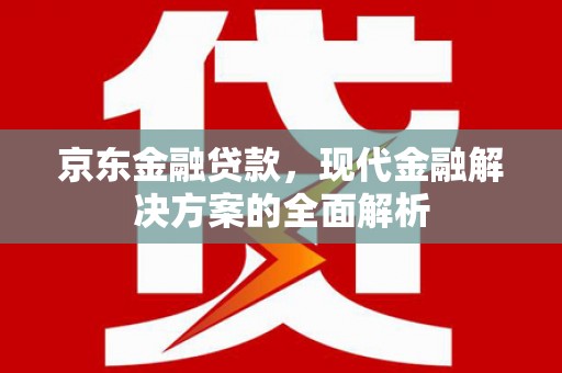从化京东金融贷款，现代金融解决方案的全面解析