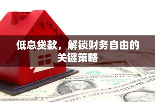 从化低息贷款，解锁财务自由的关键策略