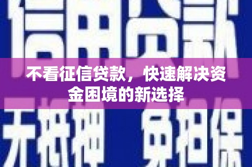 从化不看征信贷款，快速解决资金困境的新选择