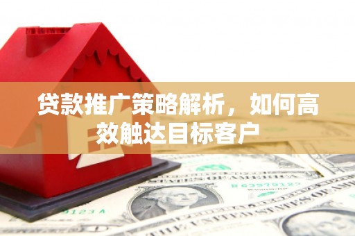 从化贷款推广策略解析，如何高效触达目标客户