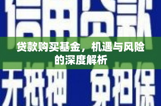 从化贷款购买基金，机遇与风险的深度解析