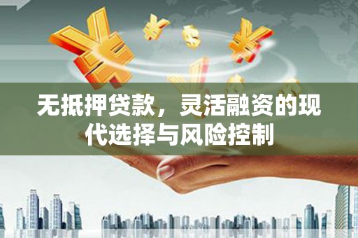 从化无抵押贷款，灵活融资的现代选择与风险控制