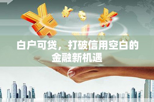 从化白户可贷，打破信用空白的金融新机遇