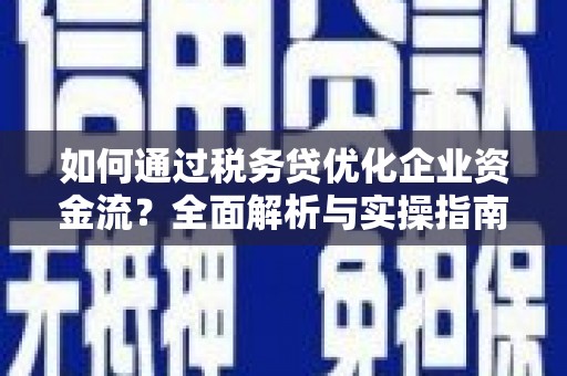 从化如何通过税务贷优化企业资金流？全面解析与实操指南