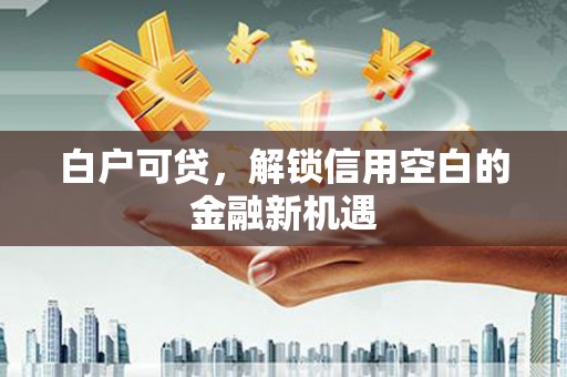 从化白户可贷，解锁信用空白的金融新机遇