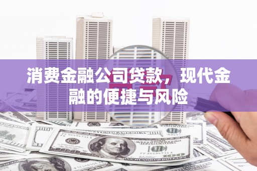 从化消费金融公司贷款，现代金融的便捷与风险