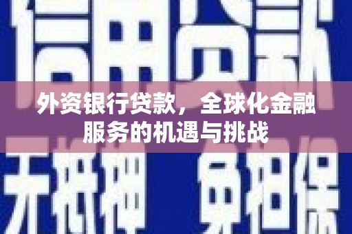 从化外资银行贷款，全球化金融服务的机遇与挑战