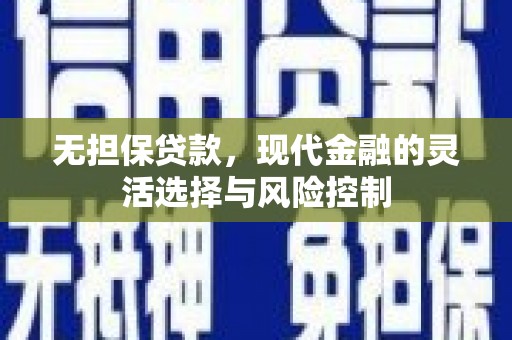 从化无担保贷款，现代金融的灵活选择与风险控制