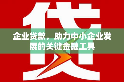 从化企业贷款，助力中小企业发展的关键金融工具
