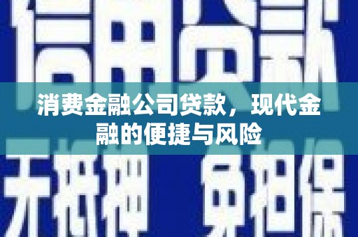 从化消费金融公司贷款，现代金融的便捷与风险