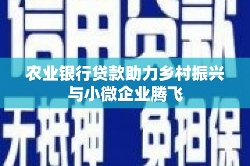 从化农业银行贷款助力乡村振兴与小微企业腾飞