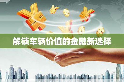 从化解锁车辆价值的金融新选择