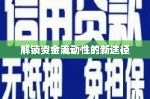 从化解锁资金流动性的新途径